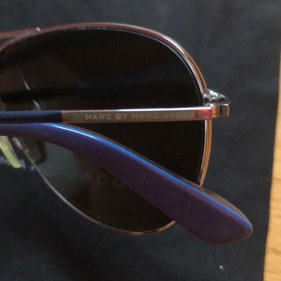 Marc Jacobs Blue Reflective Aviator Sunglasses - Picture 2 of 3
